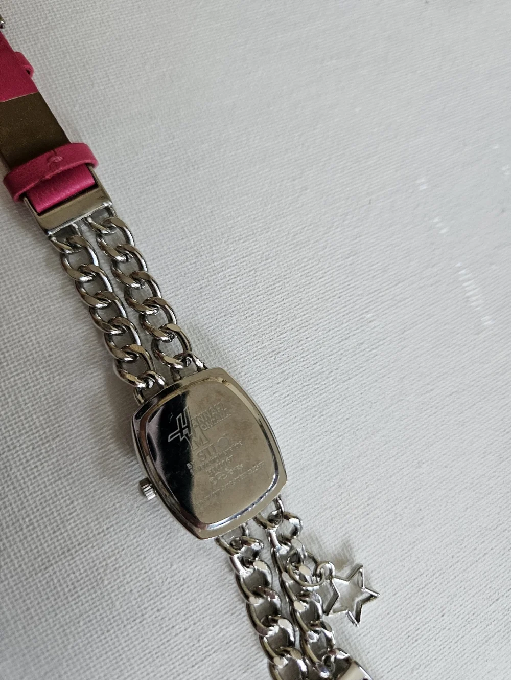 Hannah Montana Braceket Watch Pink Silver Needs A Battery Disney Channel